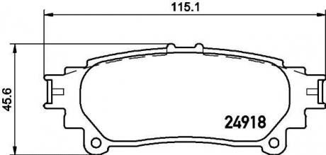 Колодки тормозные дисковые задние Lexus 270, 350, 450h (08-15) / Toyota Highlander 2.0, 3.5 (15-) NISSHINBO NP1111 (фото 1)