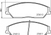 Колодки тормозные дисковые передние Toyota Camry 2.0, 2.5 (11 -) / BYD M6, S6 2.0, 2.4 (10-) (NP1052) NISSHINBO