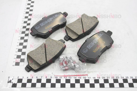 Колодки тормозные дисковые передние Renault Duster, Dokker, Logan, Kangoo 1.5, 1.6 (08-) NISSHINBO NP2010