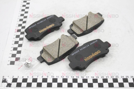 Колодки тормозные дисковые передние Chery QQ6 1.1, 1.3 (06-13) / Suzuki Wagon 1.2 (98-00) NISSHINBO NP9020 (фото 1)