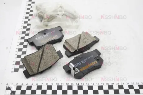 Колодки гальмівні дискові задні Honda Accord, Civic 1.4, 1.6, 1.7, 2.0 (01-05) NISSHINBO NP9018 (фото 1)