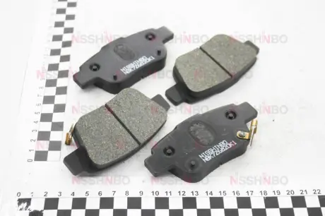 Колодки тормозные дисковые задние Toyota Avensis, Corolla 1.6, 1.8, 2.0 (03-08) NISSHINBO NP1031
