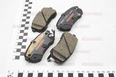 Колодки тормозные дисковые задние Hyundai i10 / Kia Picanto 1.0, 1.1, 1.2 (05-) NISSHINBO NP6037 (фото 1)