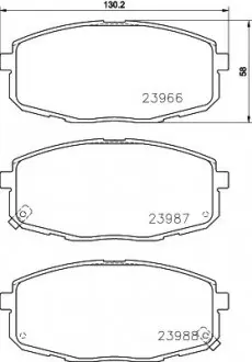 Колодки тормозные дисковые передние Hyundai i30 / Kia Ceed 1.4, 1.6, 2.0 (07-) NISSHINBO NP6023