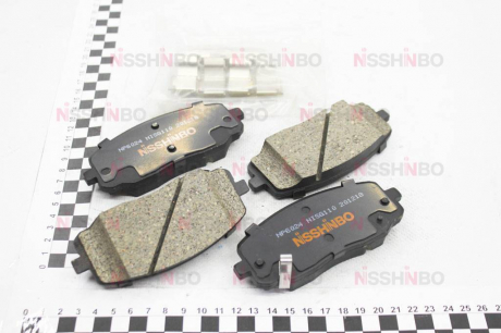 Колодки тормозные дисковые передние Hyundai i10 / Kia Picanto 1.0, 1.1 (07-) NISSHINBO NP6024 (фото 1)