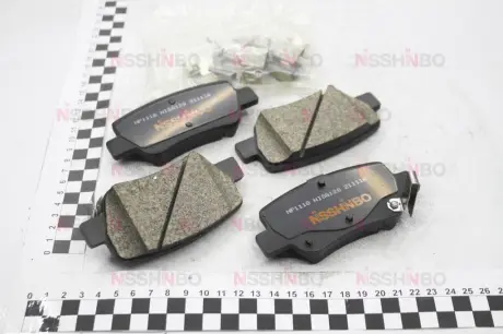 Колодки тормозные дисковые задние Toyota Avensis 1.6, 1.8, 2.0, 2.2 (08-) NISSHINBO NP1118