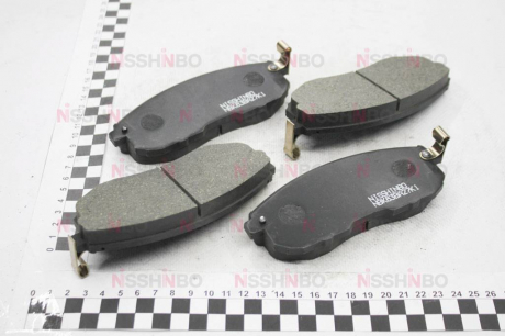 Колодки тормозные дисковые передние Nissan Teana 2.0, 2.3, 2.5, 3.5 (03-) NISSHINBO NP2005 (фото 1)