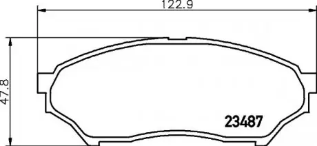Колодки тормозные дисковые передние Mitsubishi Pajero 1.8, 2.0 (99-07) NISSHINBO NP3015