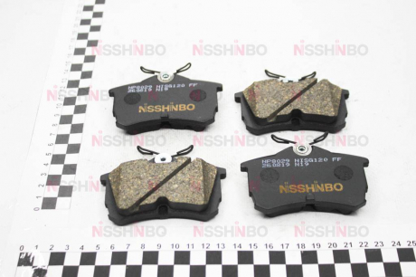 Колодки тормозные дисковые задние Honda Accord VII 2.0, 2.4 (03-08) NISSHINBO NP8029 (фото 1)