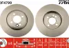 Диск тормозной (1 шт.) MINI Cabrio / Clubman / Roadster &quot;F D = 280mm&quot; 06-15 TRW DF4799 (фото 3)