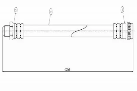 Шланг тормозной Renault Logan / Sandero (06-) CAVO C800474A (фото 1)