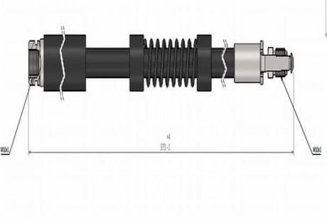 Шланг тормозной передний Ford Transit 1.8 (02-) CAVO C900340A (фото 1)