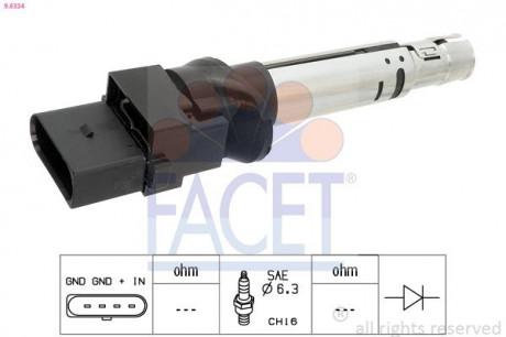 Катушка зажигания FACET 9.6334