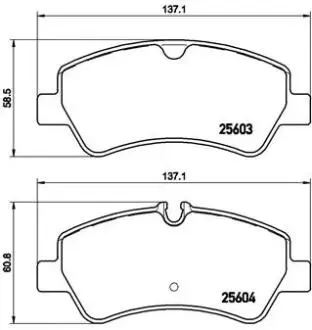 Тормозные колодки к-кт. BREMBO P24 160