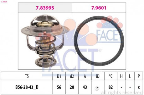 Термостат FACET 7.8404