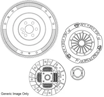 Комплект для переоборудование VW T4 / T5 2.0 TDI 09-15 (228 mm) (сплошной к-кт сцепления) NATIONAL CK10363F