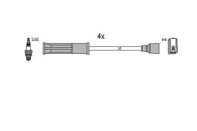 К-кт проводов RENAULT Clio / Megane "1.4-1.6" 96-05 HITACHI 134516