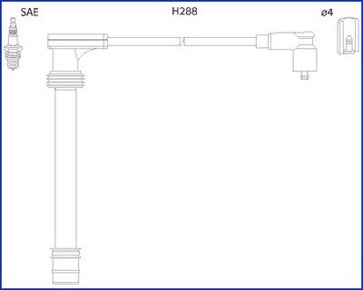 К-кт проводов FIAT / LANCIA Doblo / Dedra "95-05 HITACHI 134518