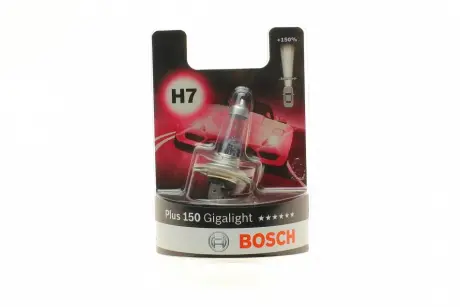 Лампа H7 55W 12V Gigalight Plus 150 блістер - кратн. 20 шт BOSCH 1987301137