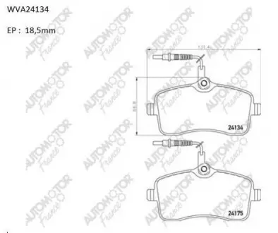 Колодки тормозные дисковые Peugeot 407 1.6 hdi (04-) Automotor France ABP2605