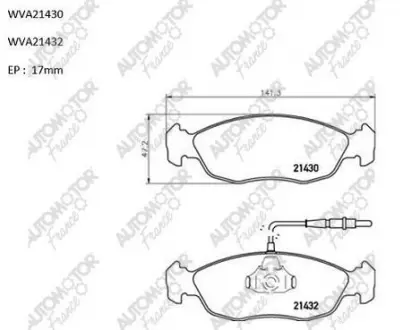 Колодки тормозные барабанные Peugeot 306 Automotor France ABP9106