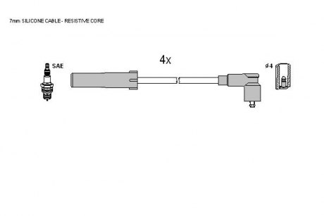 Комплект кабелей зажигания STARLINE ZK 9214 (фото 1)