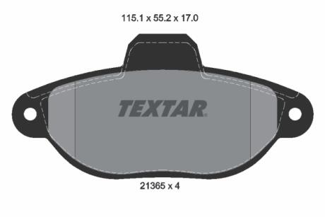 Гальмівні колодки дискові TEXTAR 2136502 (фото 1)