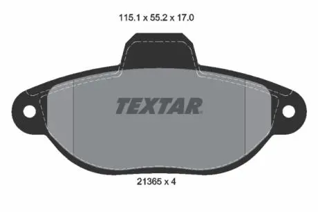Тормозные колодки дисковые TEXTAR 2136502 (фото 1)