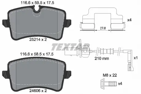 Тормозные колодки дисковые TEXTAR 2521413