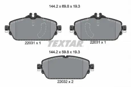 Тормозные колодки дисковые TEXTAR 2203101