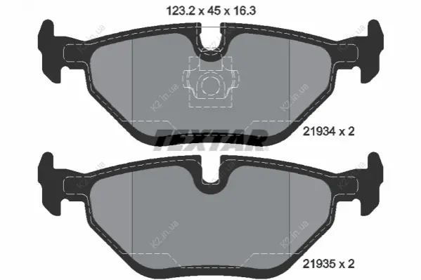 Тормозные колодки дисковые TEXTAR 2193404 (фото 1)