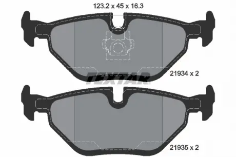Тормозные колодки дисковые TEXTAR 2193404