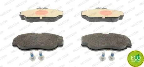 Комплект гальмівних колодок передн, LAND ROVER DISCOVERY II, RANGE ROVER II 2.5D-4.6 07.94-06.04 FERODO FDB980 (фото 1)