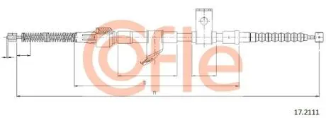 Трос стояночного тормоза COFLE 17.2111