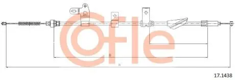 Трос стоянкового гальма COFLE 17.1438