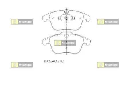Тормозные колодки к-кт. STARLINE BD S447