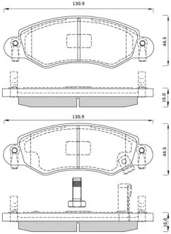 Тормозные колодки к-кт. STARLINE BD S263