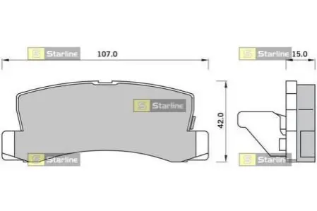 Тормозные колодки к-кт. STARLINE BD S427 (фото 1)