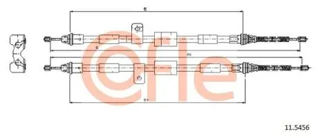 Трос стояночного тормоза COFLE 11.5456