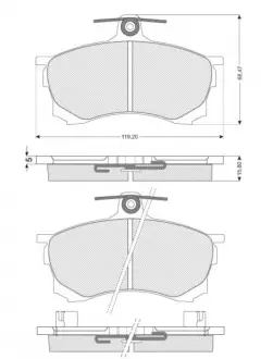 Тормозные колодки к-кт. STARLINE BD S205