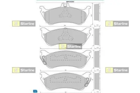 Гальмівні колодки дискові STARLINE BD S424