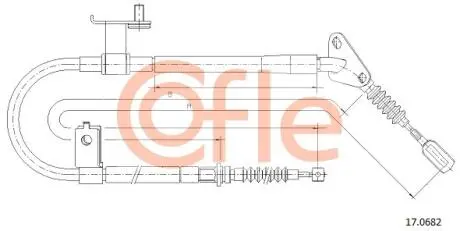 Трос стояночного тормоза COFLE 17.0682