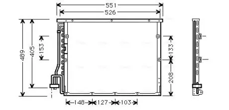 Радиатор кондиционера AVA COOLING BW 5148