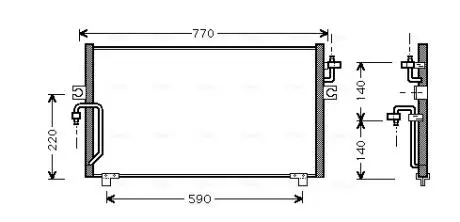 Радiатор кондіцiонера AVA COOLING DN 5182