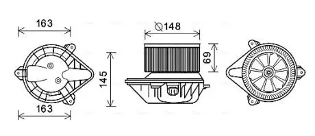 Вентилятор отопления AVA COOLING RT 8587