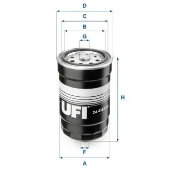 Паливний фільтр UFI 24.443.00
