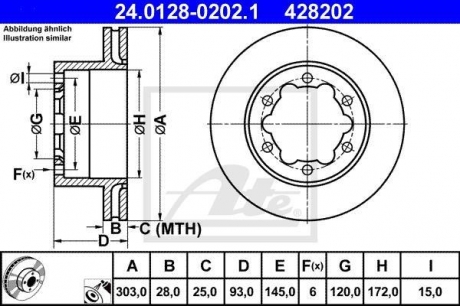 Тормозной диск ATE 24.0128-0202.1 (фото 1)