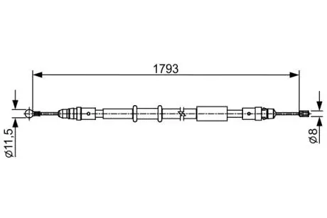 Тормозной трос BOSCH 1 987 482 550