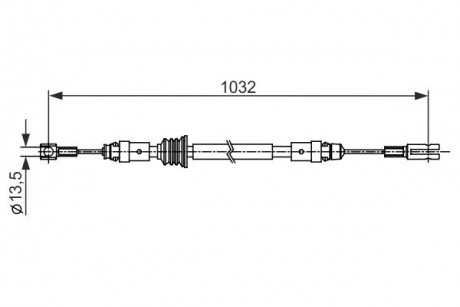 Тормозной трос BOSCH 1 987 482 548