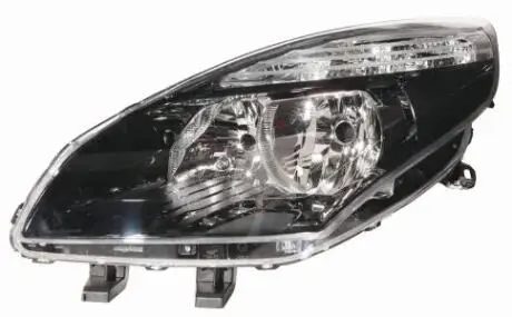 Фара правая H7 / H7, автом. рег., черная рамка, [] DEPO 551-1177R-LDEM2